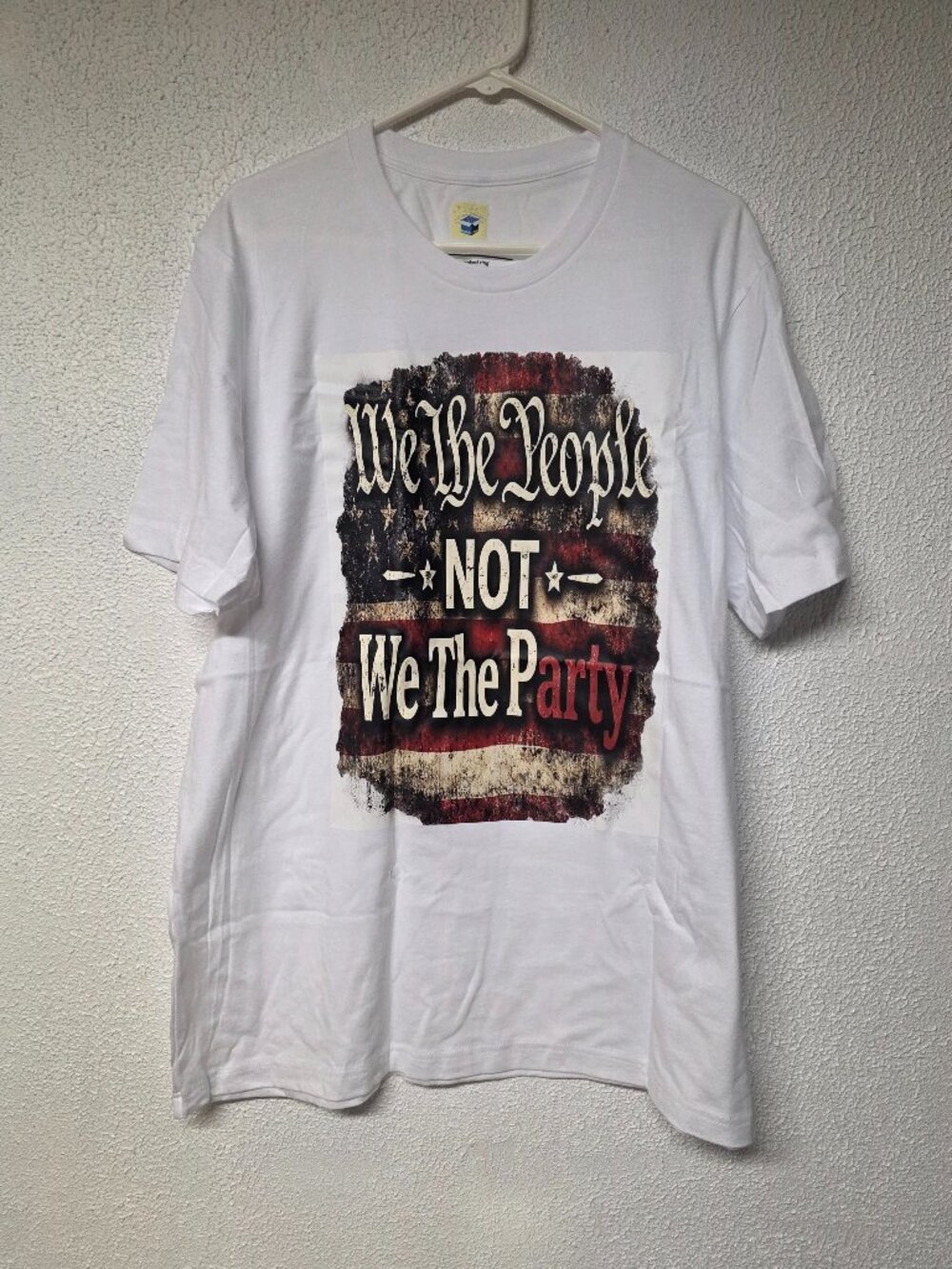 Mens Custom T-Shirt "We The People" Not 'We the Party" - Size XL - New